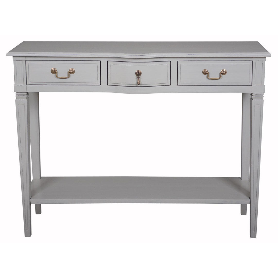 Anna Double Console with Shelf – Painted