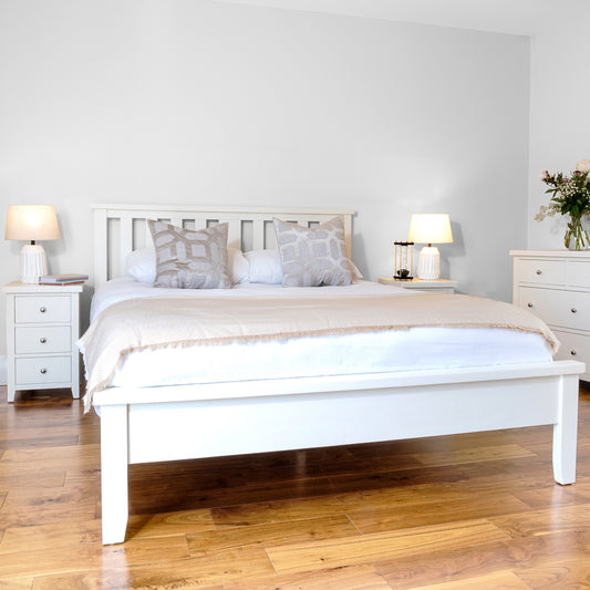 Ferndale Off White 4ft6 Low Footboard Bed