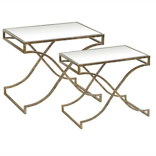 Madison Mirrored top Nest of Tables