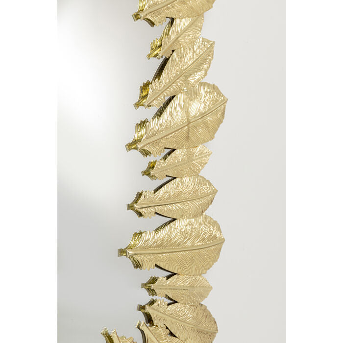Wall Mirror Feather Dress Gold 49 x 69cm