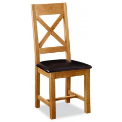 Salisbury Cross Back Chair with PU Seat
